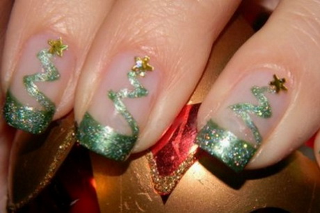 nail-design-christmas-tree-83_10 Design de unghii pom de Crăciun