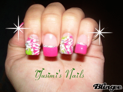 pink-and-green-nail-design-17 Design de unghii roz și verde