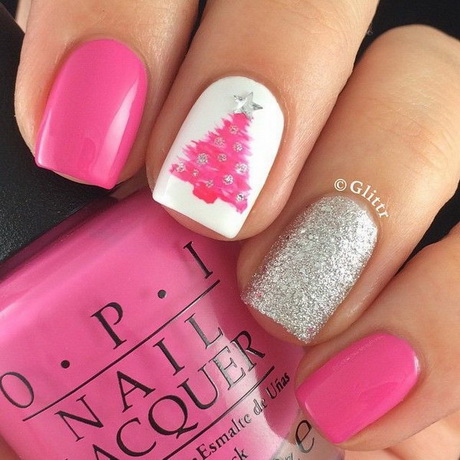 pink-christmas-nails-62_18 Unghii roz de Crăciun