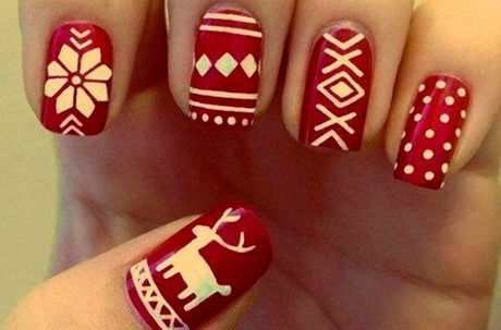 red-christmas-nails-43_18 Unghii roșii de Crăciun