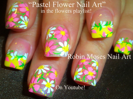 spring-flower-nail-designs-85_7 Modele de unghii de flori de primăvară