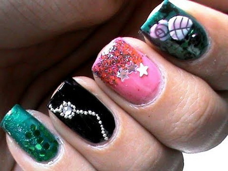 two-color-nail-polish-ideas-89_8 Două idei de lac de unghii de culoare