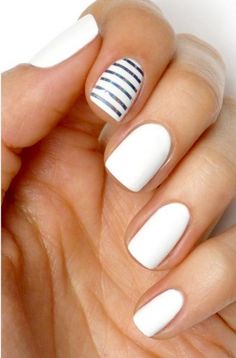 white-summer-nails-14 Unghii albe de vară