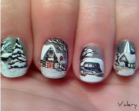 winter-nail-art-designs-87_3 Modele de artă de unghii de iarnă