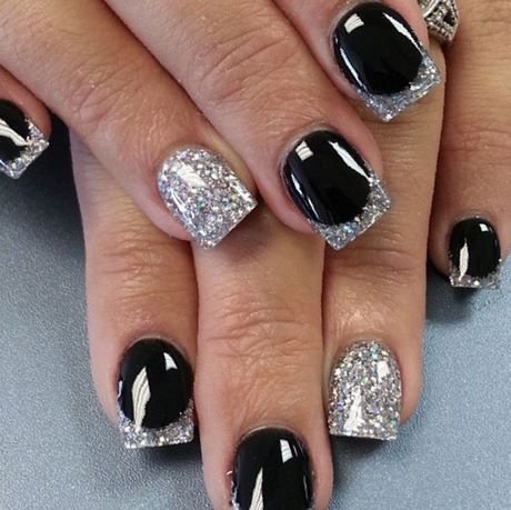 acrylic-nail-designs-black-and-silver-38_17 Unghii acrilice modele negru și argintiu