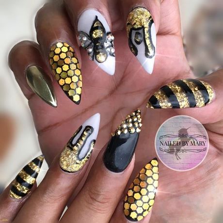 bee-nail-designs-62_14 Modele de unghii de albine
