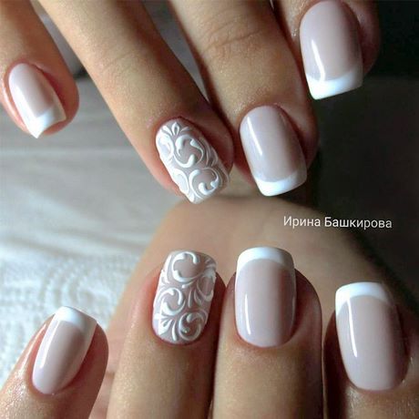 bridal-nails-french-manicure-45_17 Unghii de mireasa manichiura frantuzeasca