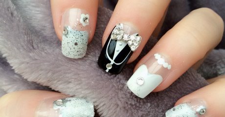 bride-and-groom-nail-art-75_10 Mireasa si mirele nail art