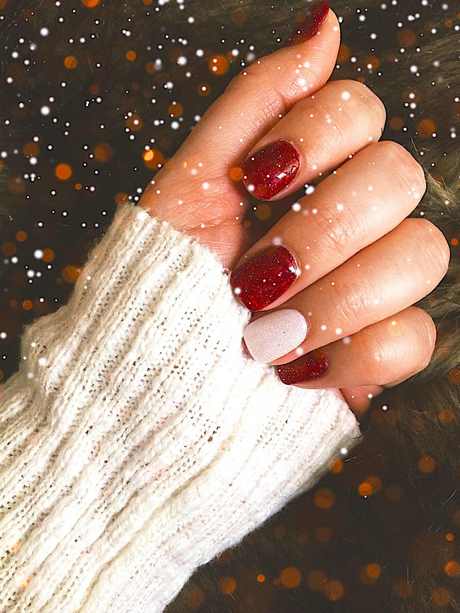 cute-christmas-acrylic-nails-35_15 Drăguț Crăciun unghii acrilice