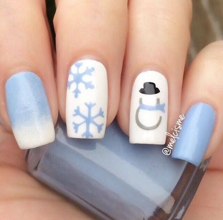 cute-easy-nail-designs-for-winter-32 Modele drăguțe de unghii ușoare pentru iarnă