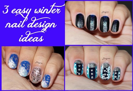 cute-easy-nail-designs-for-winter-32_6 Modele drăguțe de unghii ușoare pentru iarnă