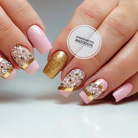 light-pink-and-gold-nails-69_16 Roz deschis și unghii de aur