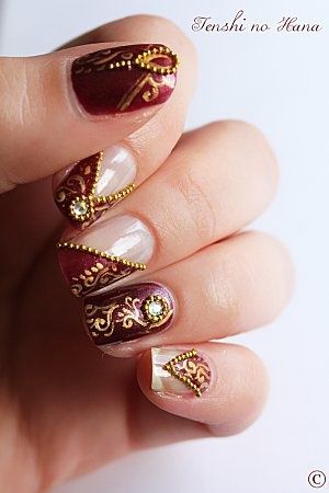 nail-art-designs-for-indian-wedding-29_2 Nail art modele pentru nunta indian