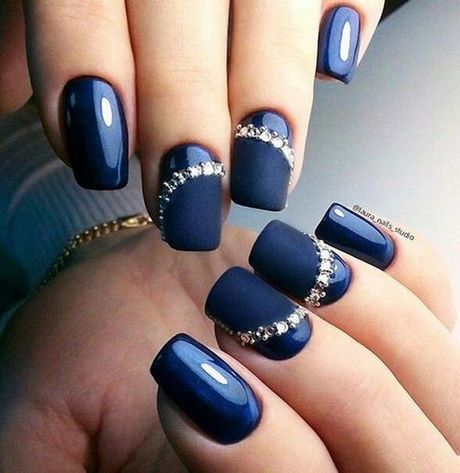 navy-blue-wedding-nails-70_4 Unghii de nunta albastru bleumarin
