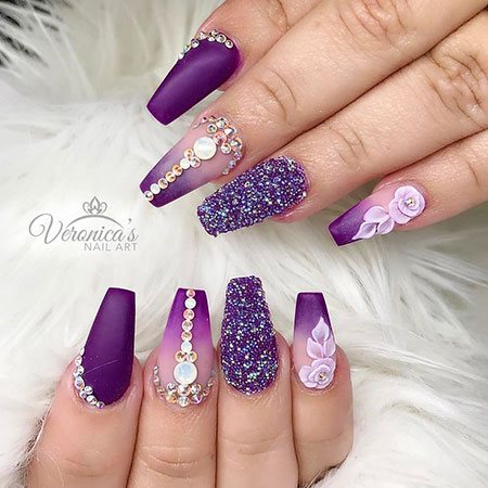 purple-acrylic-nails-87_13 Unghii acrilice violet