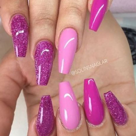 purple-and-pink-acrylic-nails-64_2 Violet și roz unghii acrilice
