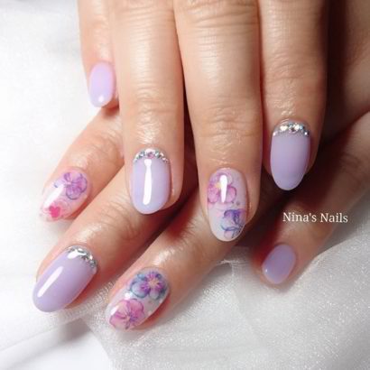 purple-bridesmaid-nails-48_10 Violet domnisoara de onoare cuie