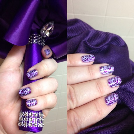 purple-bridesmaid-nails-48_3 Violet domnisoara de onoare cuie