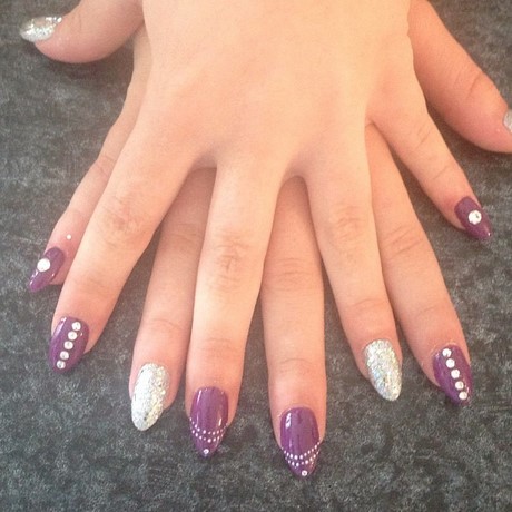 purple-bridesmaid-nails-48_9 Violet domnisoara de onoare cuie