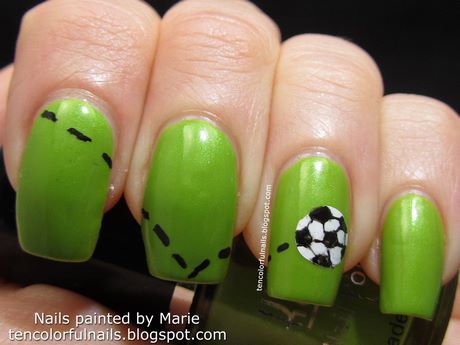 soccer-nail-designs-20 Modele de unghii de fotbal