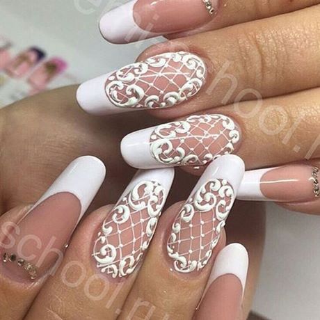 wedding-white-nails-34_4 Nunta unghiile albe