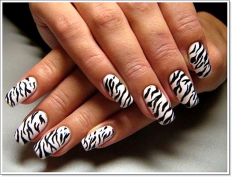 zebra-print-acrylic-nails-57_12 Zebra print unghii acrilice