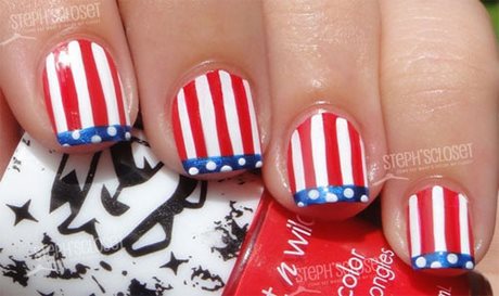 4th-of-july-easy-nail-designs-83_9 4 iulie modele ușoare de unghii