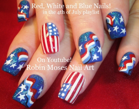 4th-of-july-fake-nails-24 4 iulie unghii false