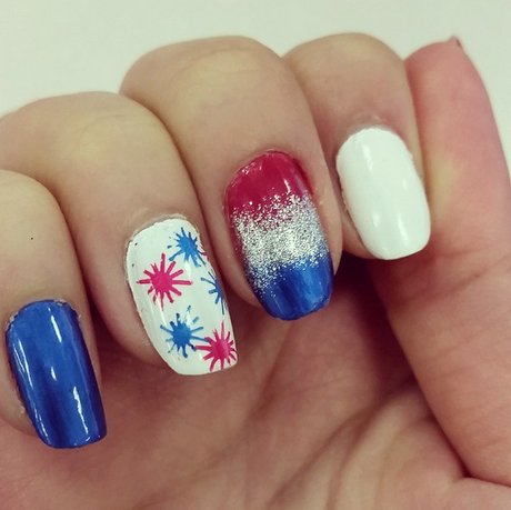 4th-of-july-nails-easy-65 4 iulie cuie ușor
