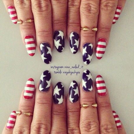 4th-of-july-nails-tumblr-38_5 4 iulie cuie tumblr