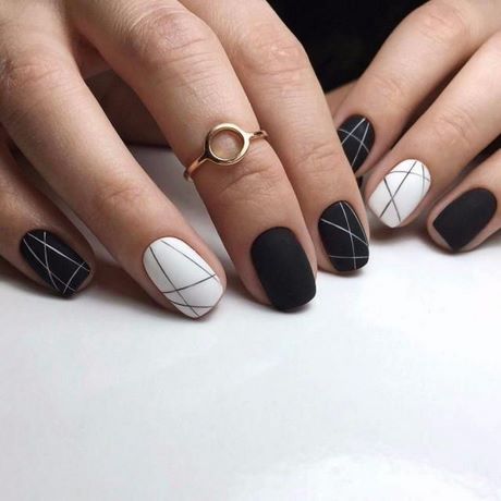 black-gel-nails-ideas-73_11 Idei de unghii cu gel negru