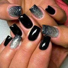 black-gel-nails-ideas-73_4 Idei de unghii cu gel negru