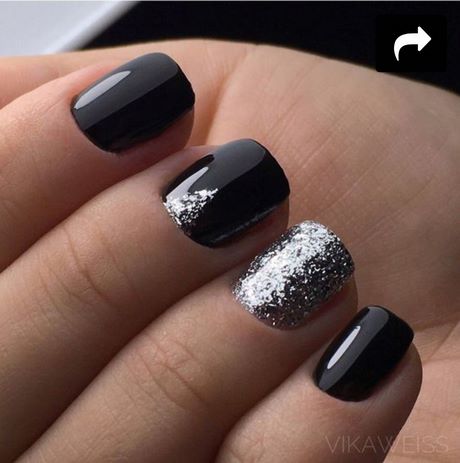 black-nail-polish-on-short-nails-19_15 Lac de unghii negru pe unghii scurte