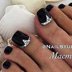 black-pedicure-nail-designs-11_10 Negru pedichiura modele de unghii