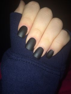 black-short-fake-nails-22_13 Negru scurt unghii false