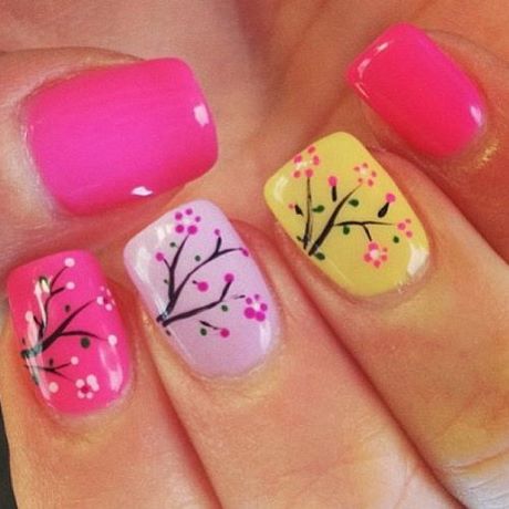 cute-spring-nail-designs-for-short-nails-71_11 Modele drăguțe de unghii de primăvară pentru unghii scurte