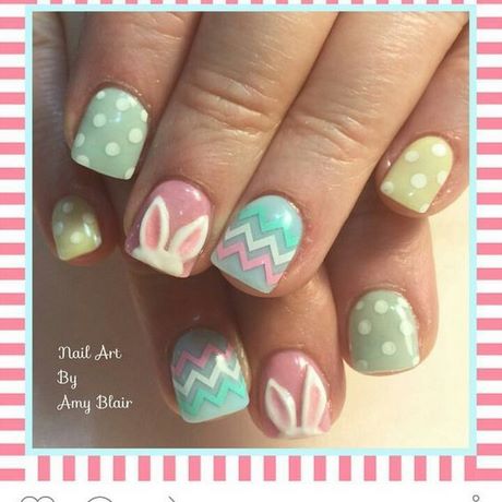 cute-spring-nail-designs-for-short-nails-71_17 Modele drăguțe de unghii de primăvară pentru unghii scurte