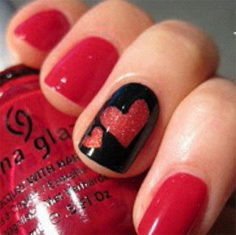 cute-valentine-nail-designs-91 Drăguț valentine modele de unghii