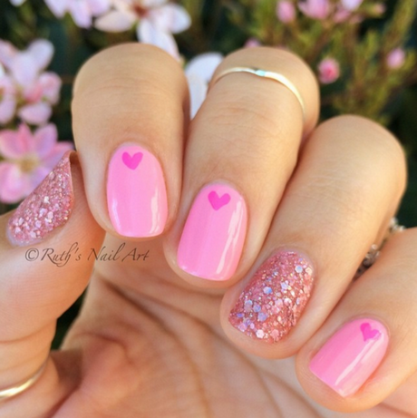 cute-valentines-nails-16 Drăguț Valentine cuie