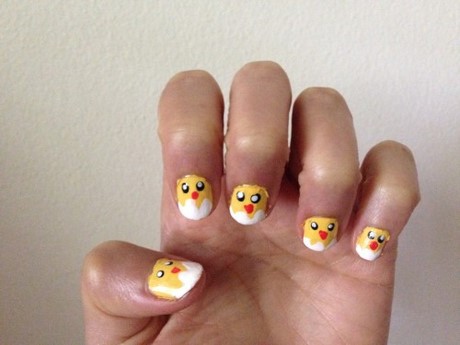 easter-chick-nail-art-75 Easter chick nail art