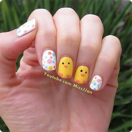 easter-chick-nail-art-75_13 Easter chick nail art