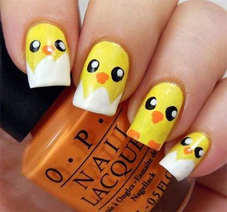 easter-chick-nail-art-75_4 Easter chick nail art
