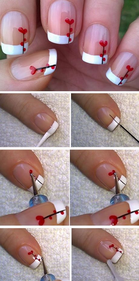 easy-heart-nail-designs-45_11 Modele ușoare de unghii pentru inimă