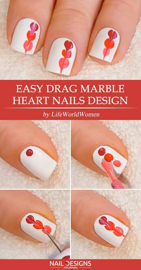 easy-heart-nail-designs-45_15 Modele ușoare de unghii pentru inimă