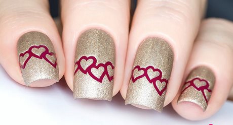easy-valentine-nail-designs-97_11 Modele ușoare de unghii valentine