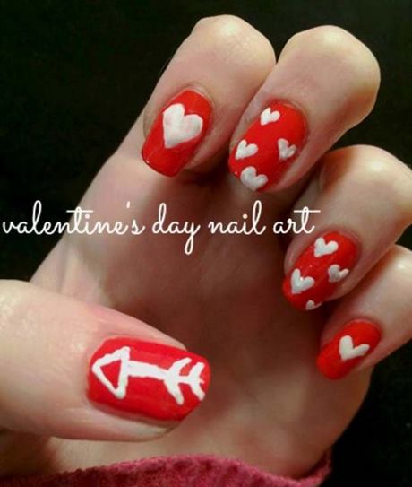 easy-valentine-nail-designs-97_15 Modele ușoare de unghii valentine