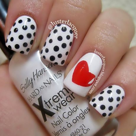 easy-valentine-nail-designs-97_6 Modele ușoare de unghii valentine