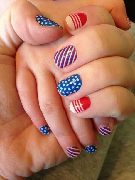 fourth-of-july-nail-wraps-30_14 A patra iulie împachetări de unghii