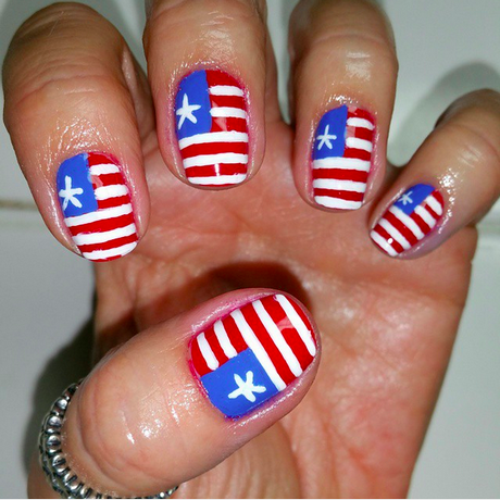 fourth-of-july-nails-simple-40_4 A patra iulie unghiile simple