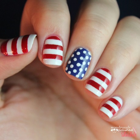 fourth-of-july-nails-simple-40_9 A patra iulie unghiile simple